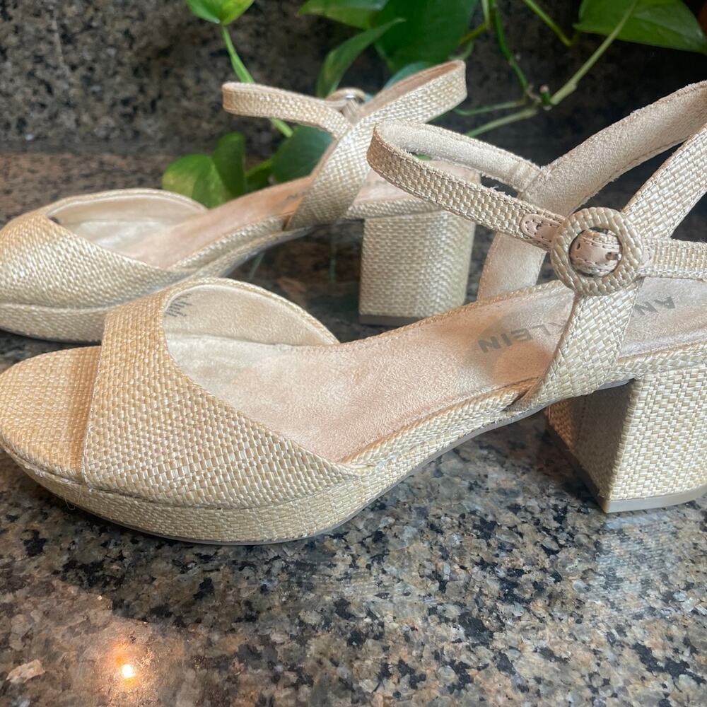 Women’s Size 8.5 Anne Klein Piper Platform Block Heel Dress Sandals